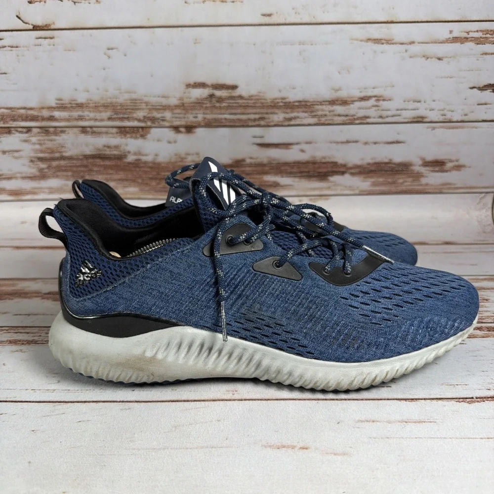 Adidas AlphaBounce Engineered Mesh Navy Blue Mens US 10.5 Running Shoes BB9040